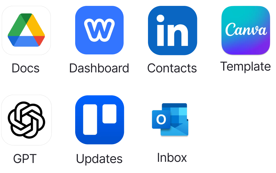 Bookmer collection grid with folders and bookmark icons